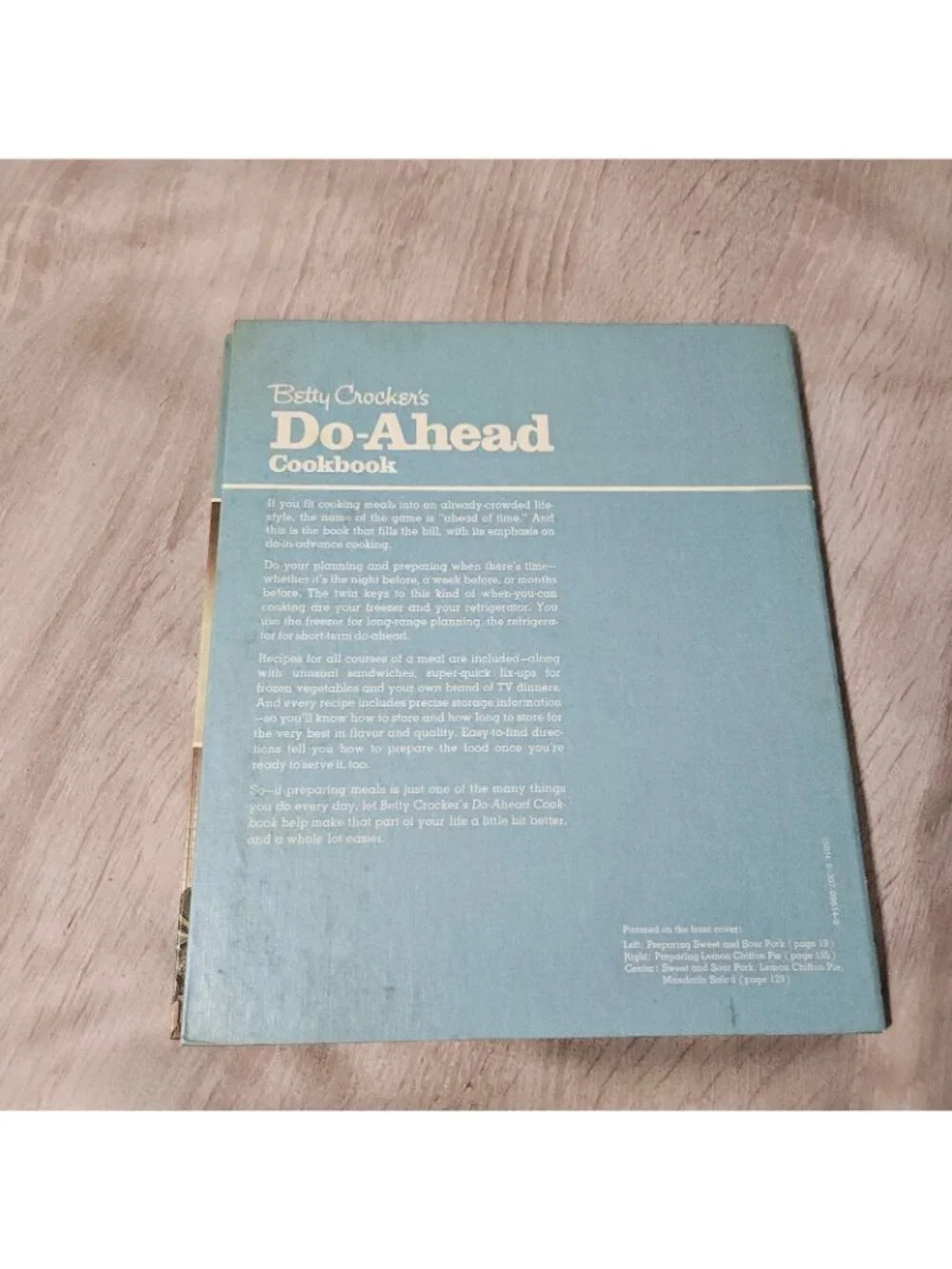 Vintage Betty Crocker Spiral Cookbook - Do-Ahead (From Freezer and Refrigerator)